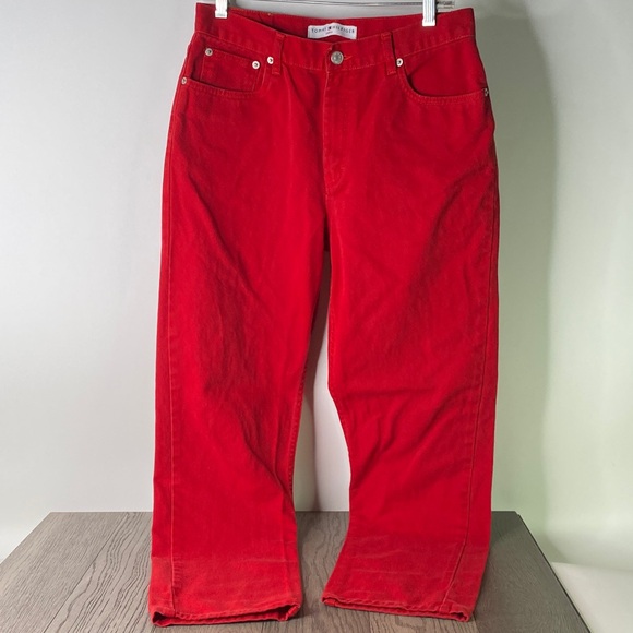 Tommy Hilfiger Red Denim Women's Jeans Size 10 - Picture 1 of 10